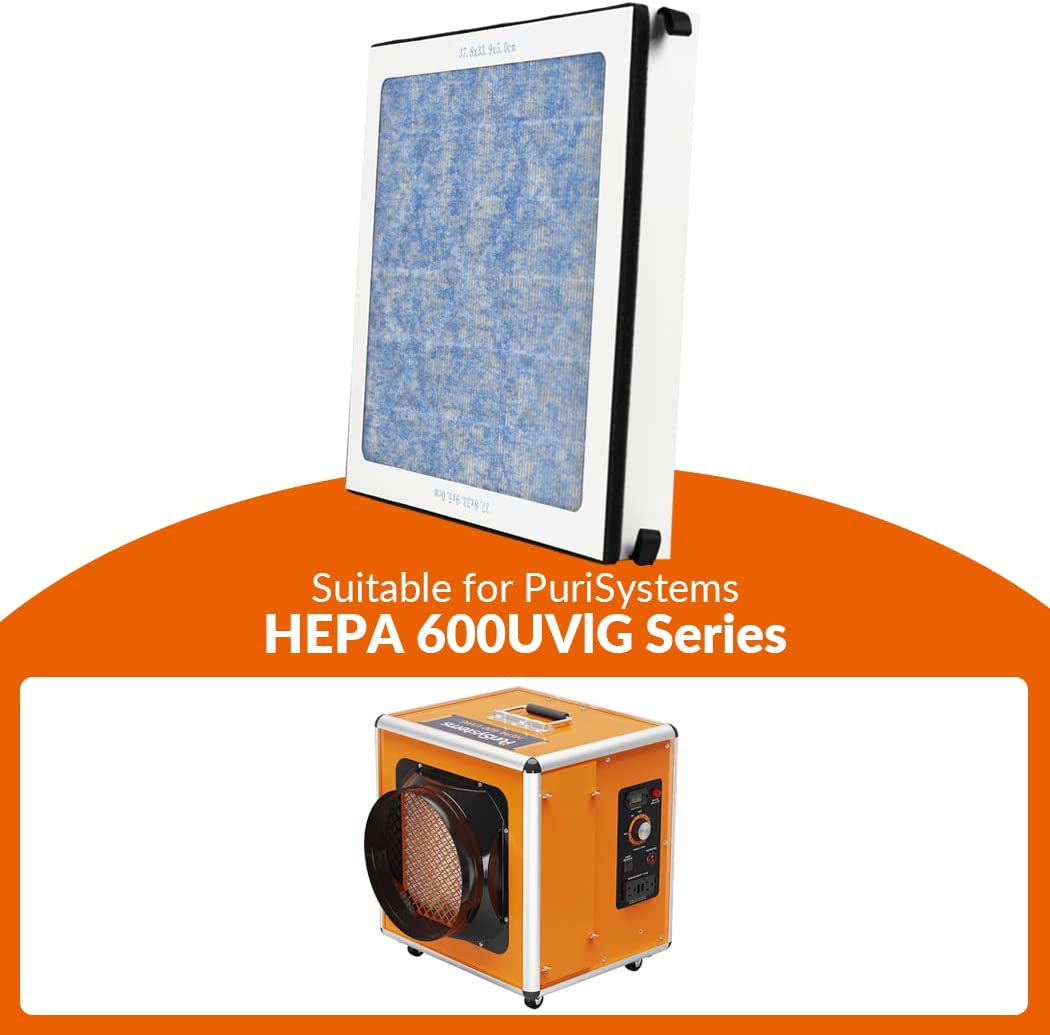 Purisystems HEPA/Activated Carbon Filter for HEPA 600 UVIG Air Scrubber - 3 Pack Replacement Set