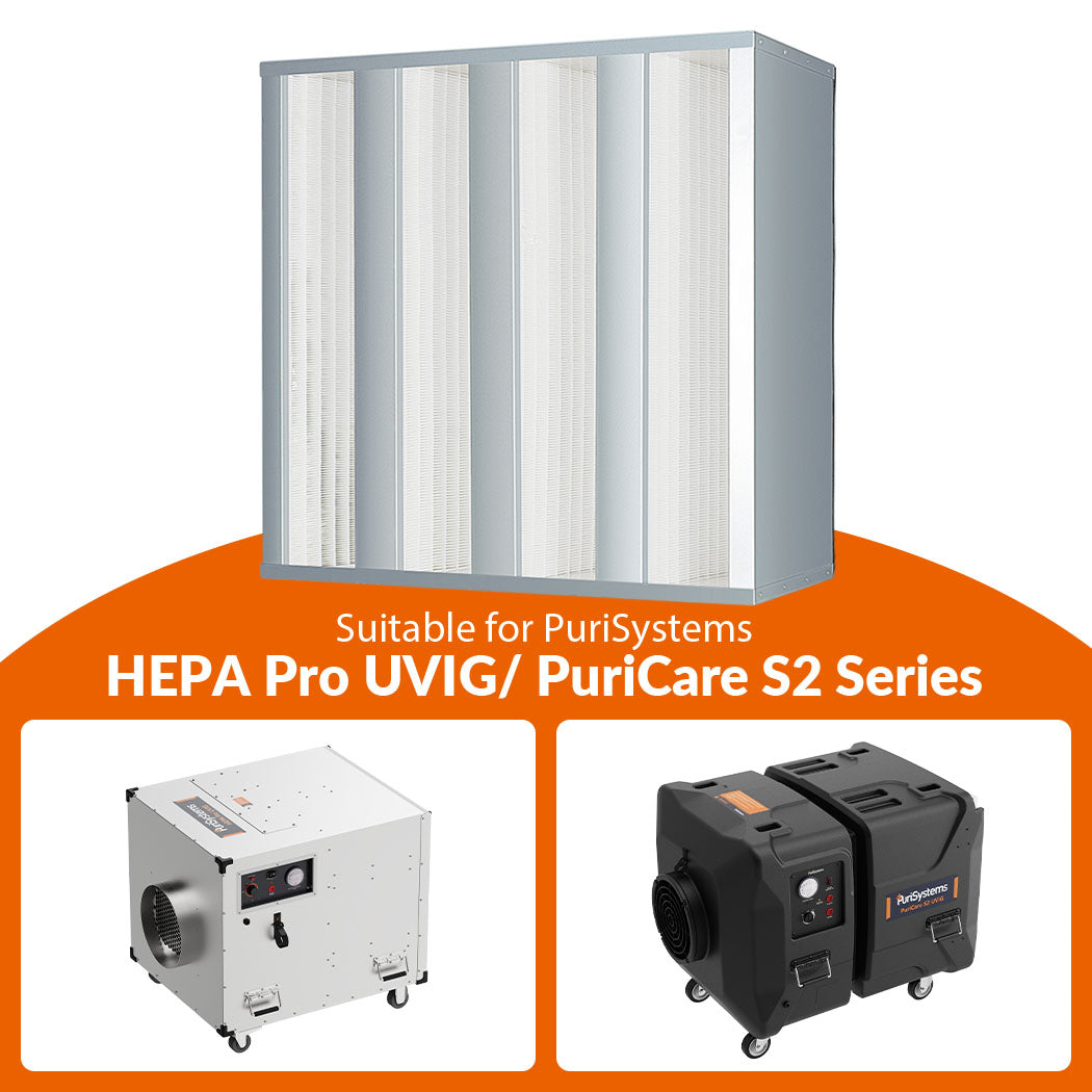 Purisystems F8 Medium Efficiency Filter Compatible with HEPA Pro UVIG/ PuriCare S2/ S2 UV/ S2 UVIG Air Scrubber-1 Pack