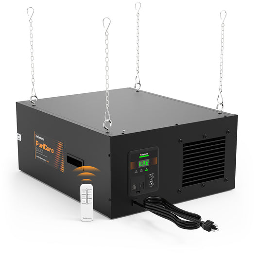 Purisystems Shop Dust Collector PuriCare 1100 Air Filtration System w/RF Remote for Garage, Wood Shop, up to 1100 sq. ft