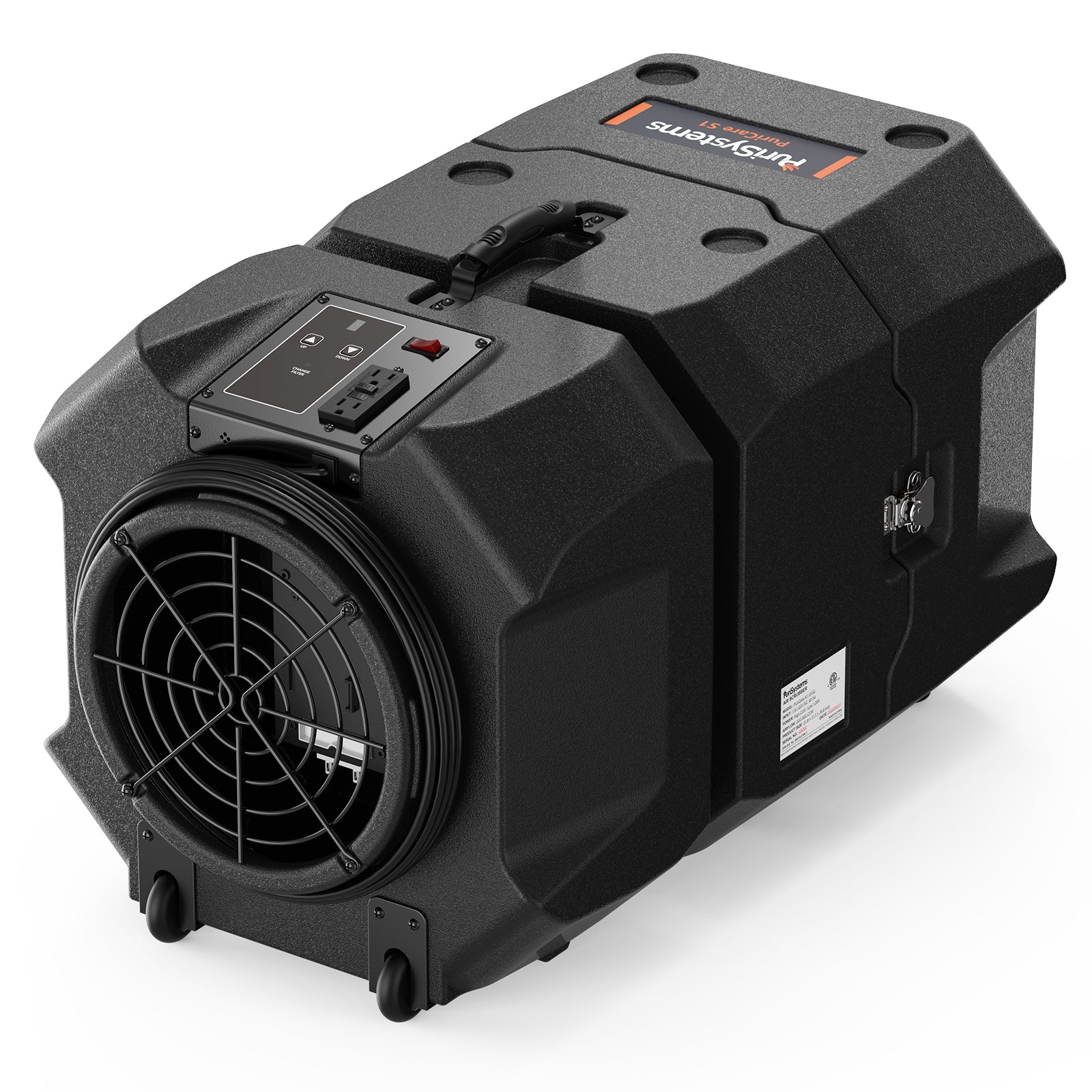 Purisystems Industrial Air Scrubber, Commercial HEPA Air Cleaner with 2-Stage Filtration, 900 CFM, 1100 sq.ft, GFCI Outlet, Negative Air Machine